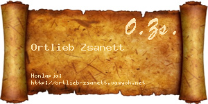 Ortlieb Zsanett névjegykártya